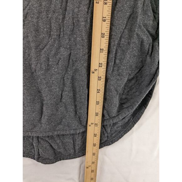 French Terry Top‎ Scoop Neck Matty M Dark Gray XL Cuffed Short Sleeves Everyday - Picture 6 of 9